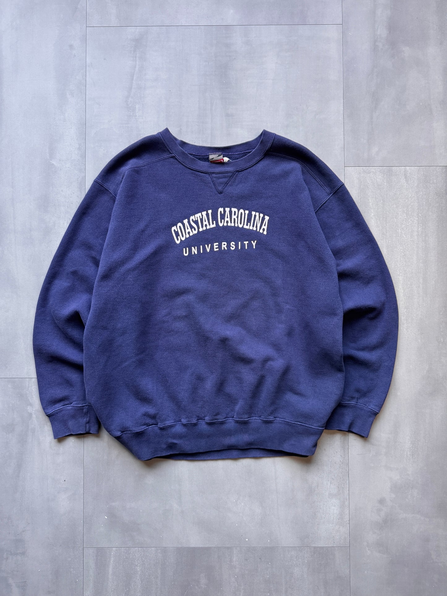 VINTAGE COASTAL CAROLINA NAVY BLUE SWEATER - XLARGE