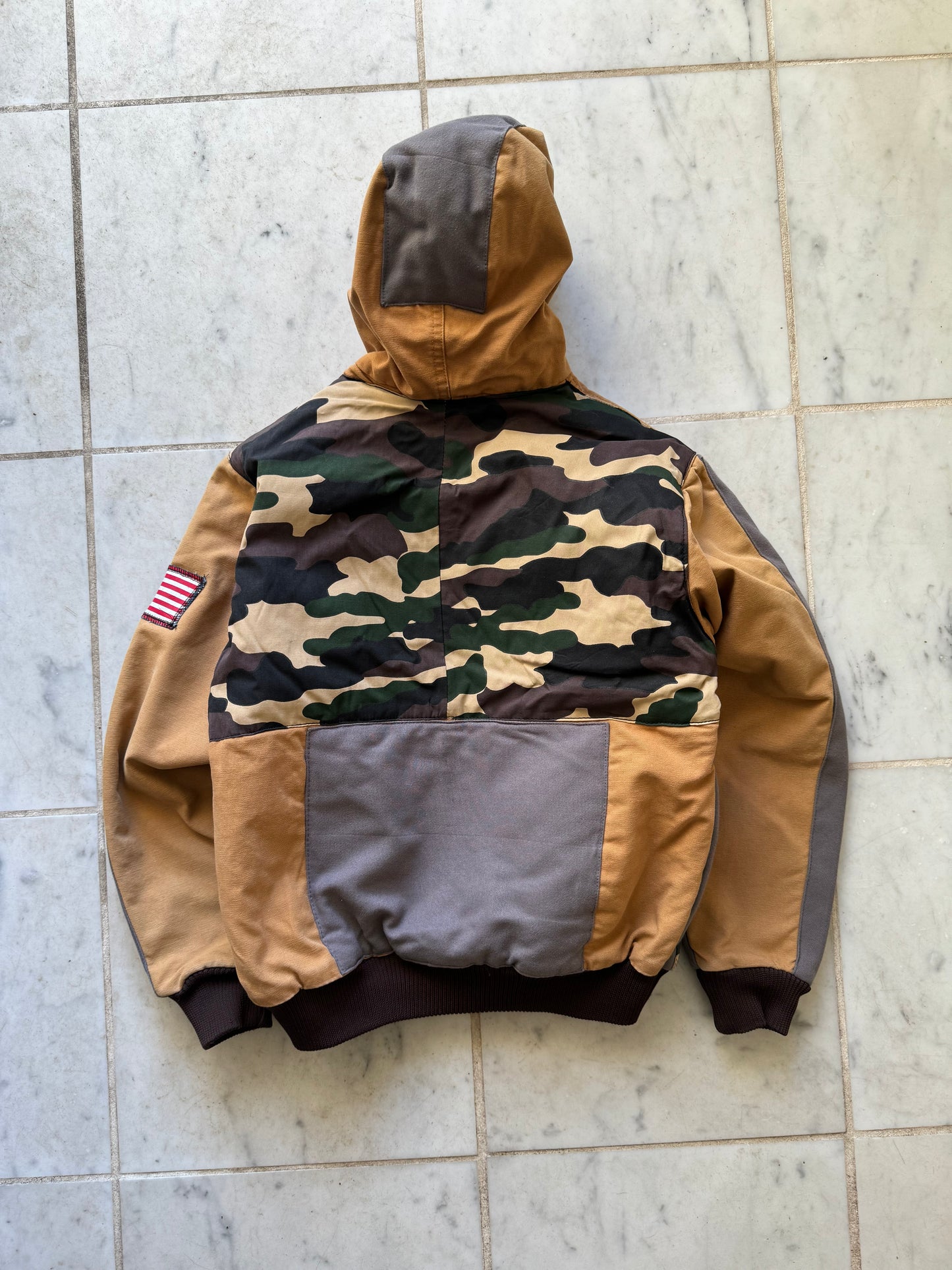 CARHARTT REWORKED CAMO PATTERN ACTIVE JACKET - XSMALL