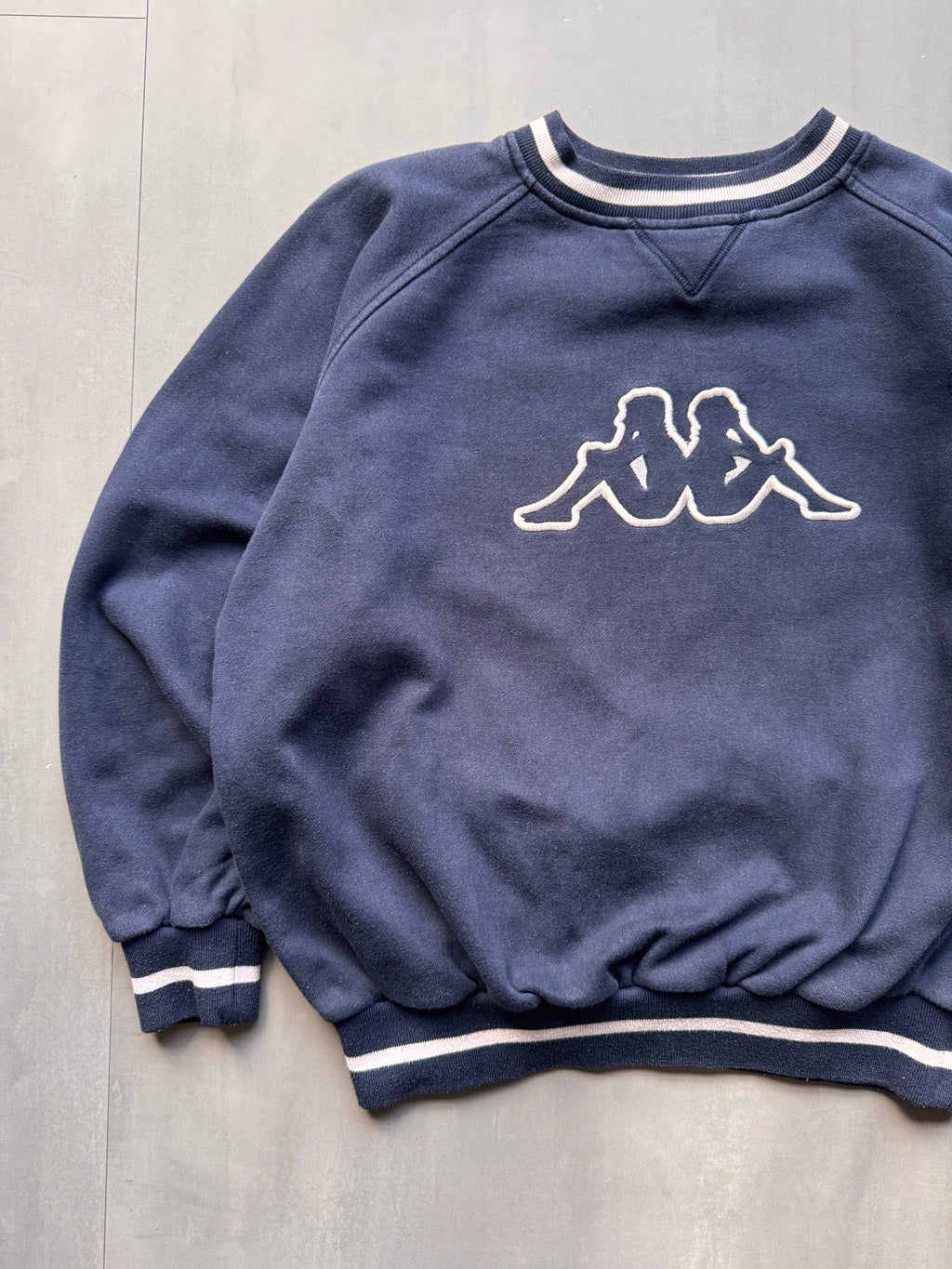 VINTAGE KAPPA NAVY SWEATER - S