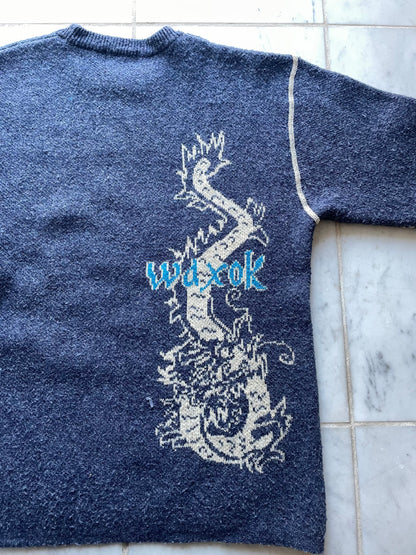 WAXOK 'DRAGON' KNIT SWEATER - LARGE