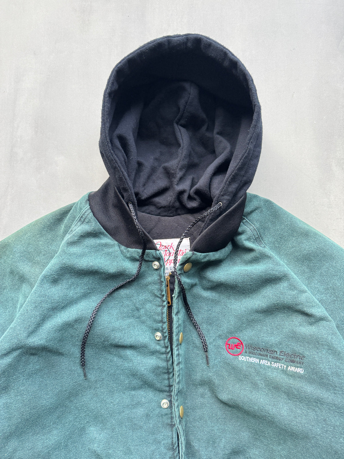 VINTAGE FADED GREEN WORKWEAR JACKET - XL