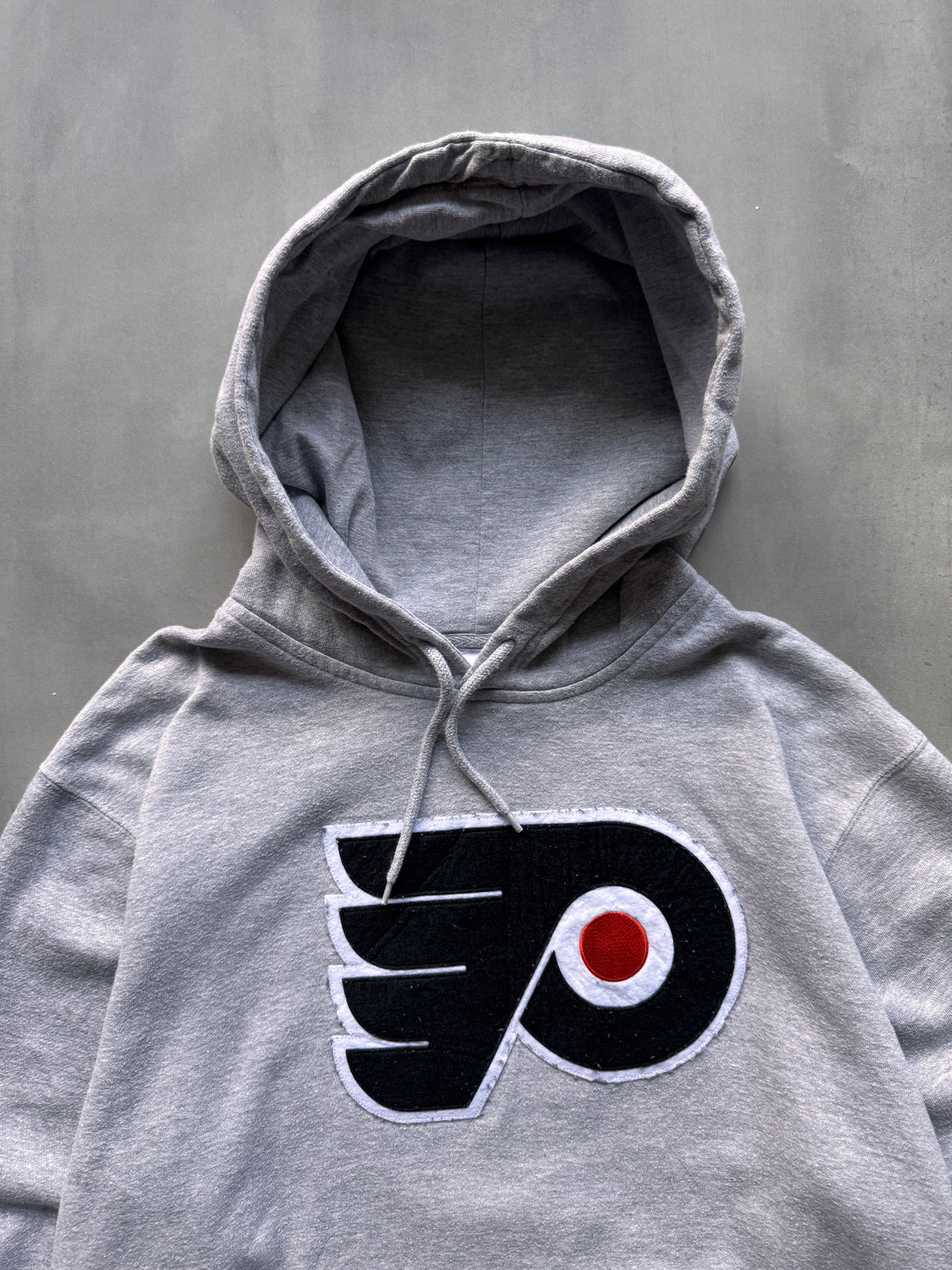 VINTAGE MAJESTIC NHL PHILADELPHIA FLYERS GREY HOODIE - M