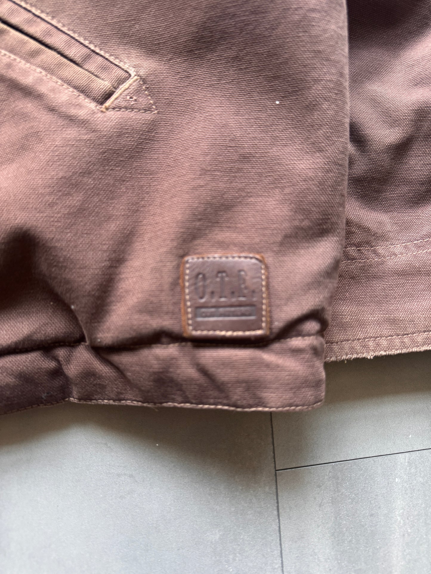 VINTAGE WORKWEAR BROWN LINED DETROIT JACKET - XL