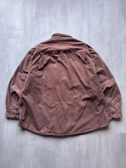 VINTAGE BROWN LINED WORKWEAR JACKET - XXL
