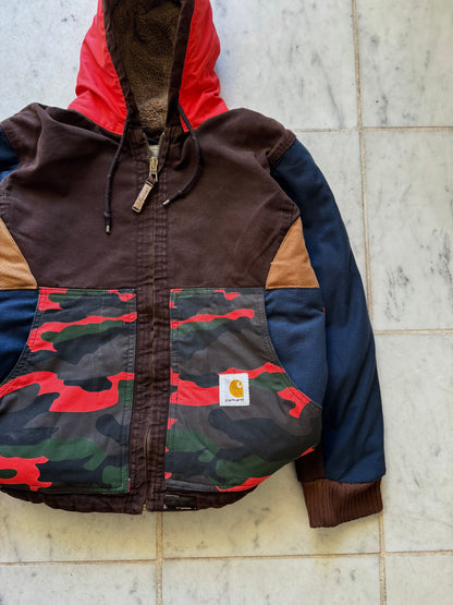 CARHARTT REWORKED CAMO PATTERN ACTIVE JACKET - XSMALL