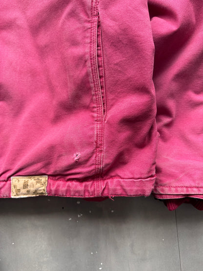 VINTAGE SMITHS PINK SHERPA LINED ACTIVE JACKET - M
