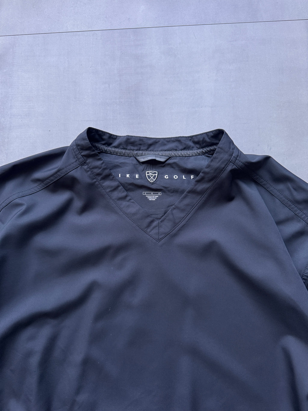 VINTAGE NIKE GOLF DARK GREY WINDBREAKER - L