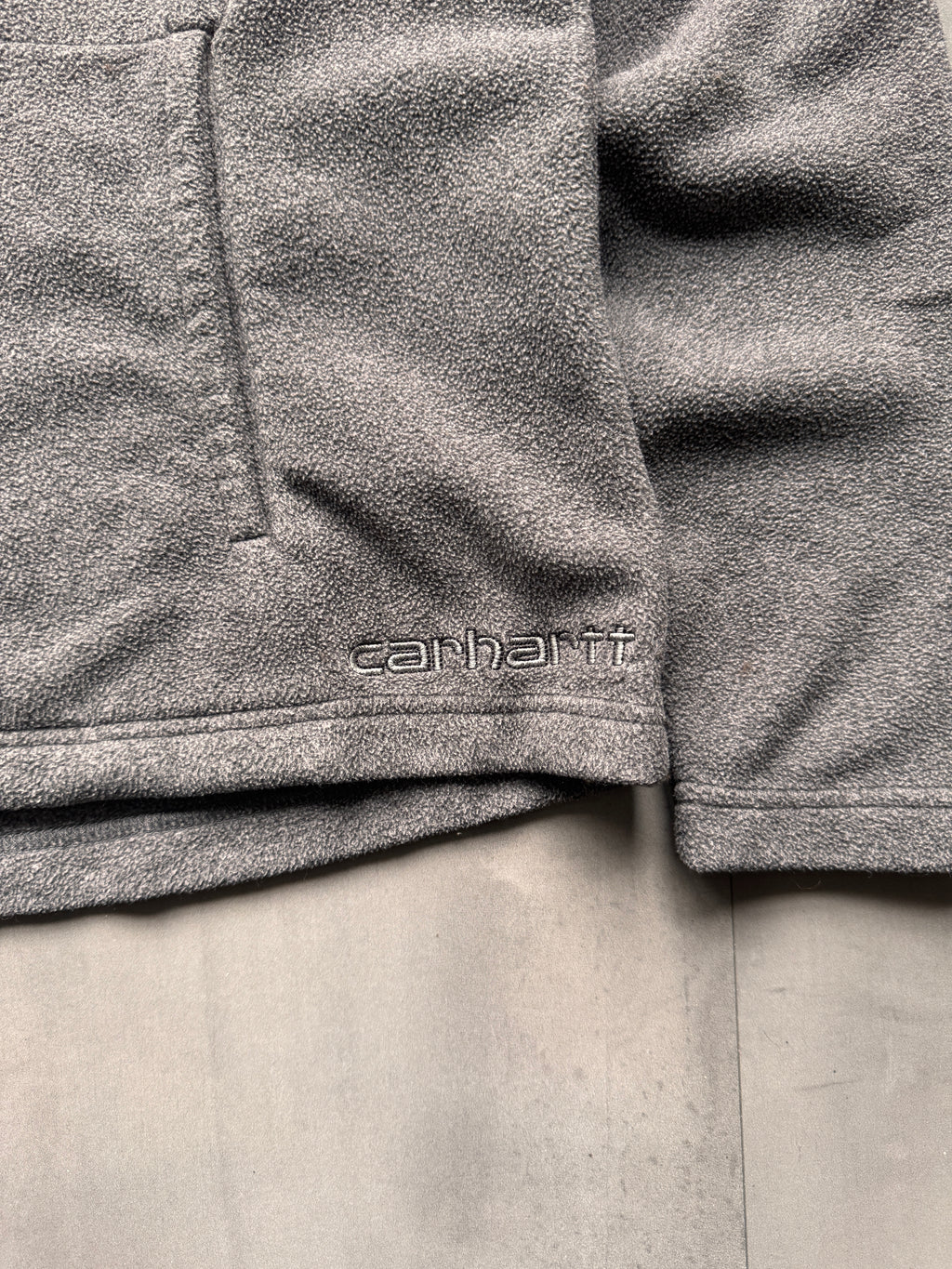 CARHARTT GREY 1/4 ZIP FLEECE - SMALL