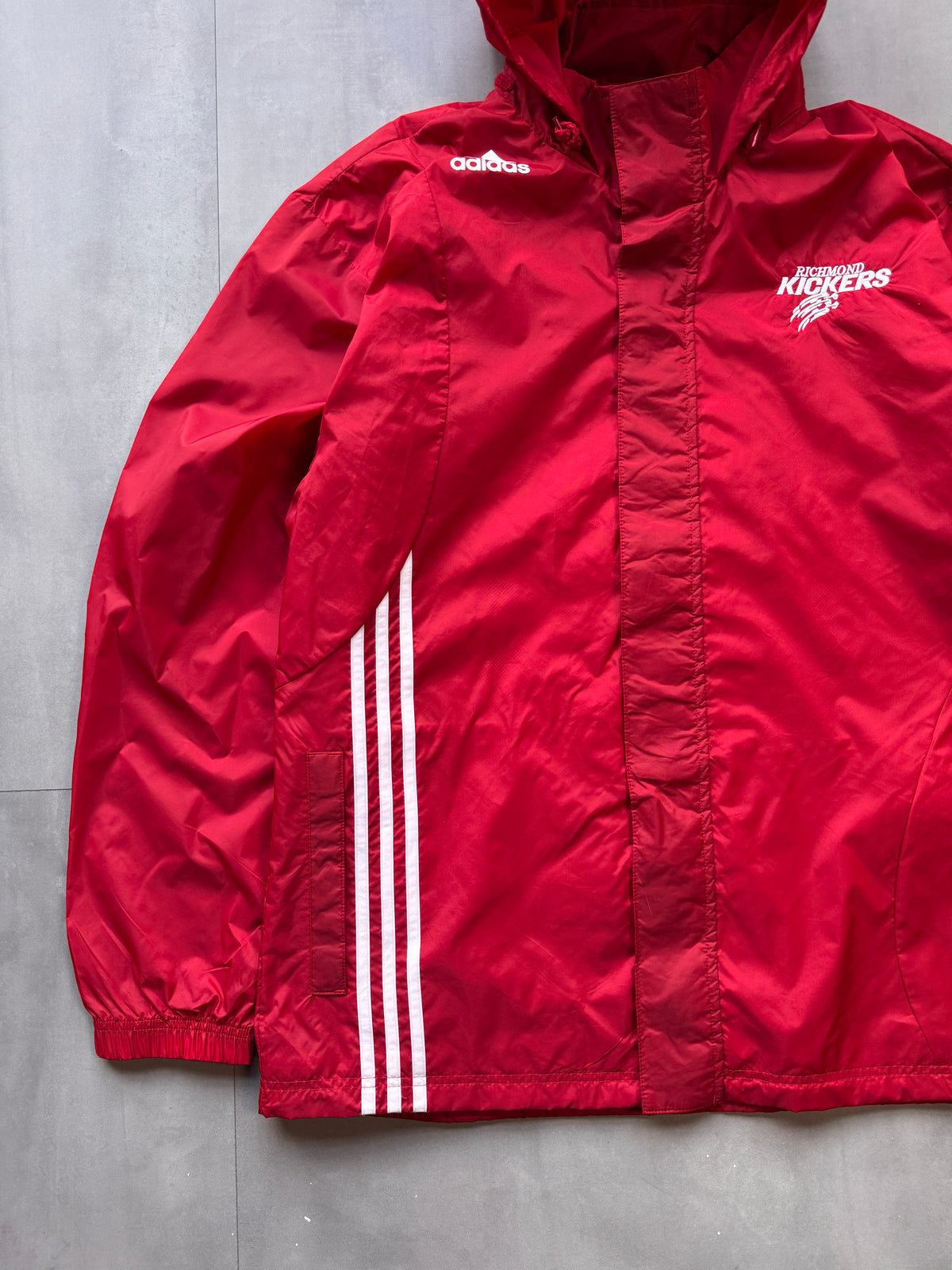 VINTAGE ADIDAS RICHMOND KICKERS RED TRACK JACKET - XL