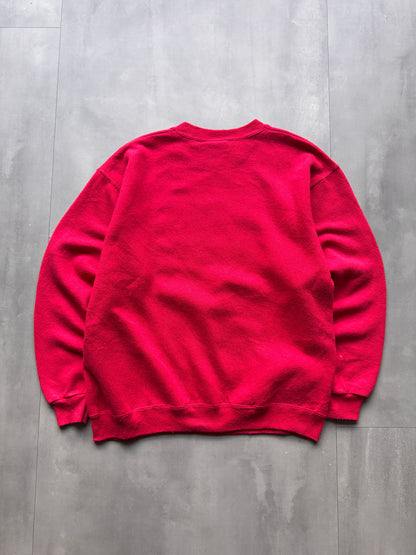 VINTAGE LEE HEAVYWEIGHT MORTON SOCCER RED SWEATER - M