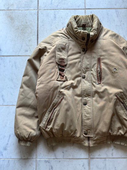 SKISS BEIGE FLIGHT JACKET - LARGE/XLARGE