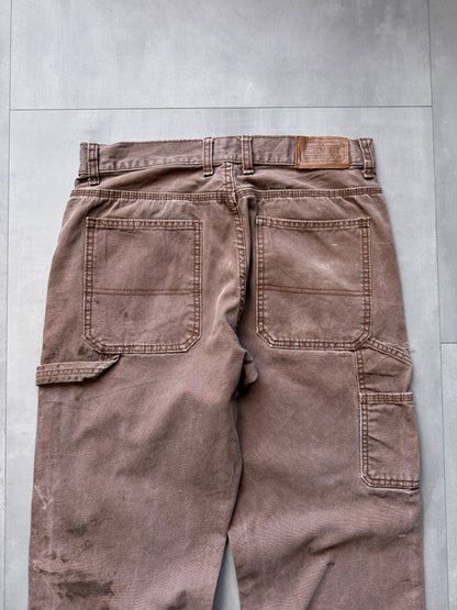 VINTAGE SCHMIDT BROWN CARPENTER PANTS - 30