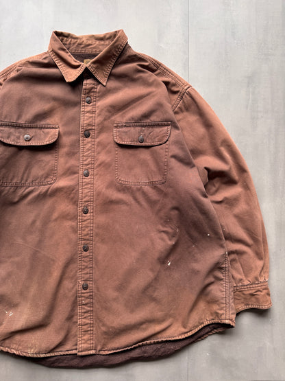 VINTAGE FLEECE LINED BROWN WORKWEAR JACKET - XXL