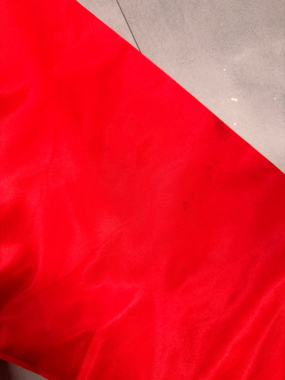 VINTAGE NHL STARTER DETROIT RED WINGS RED SATIN BOMBER JACKET - L