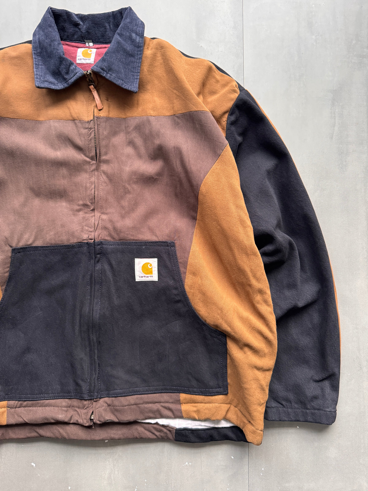 VINTAGE REWORKED CARHARTT MULTICOLOR DETROIT JACKET - XL