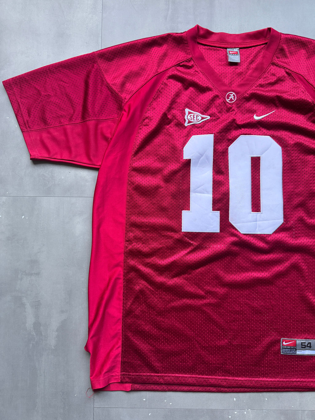 VINTAGE NIKE ALABAMA CRIMSON TIDE MCCARRON RED JERSEY - XXL