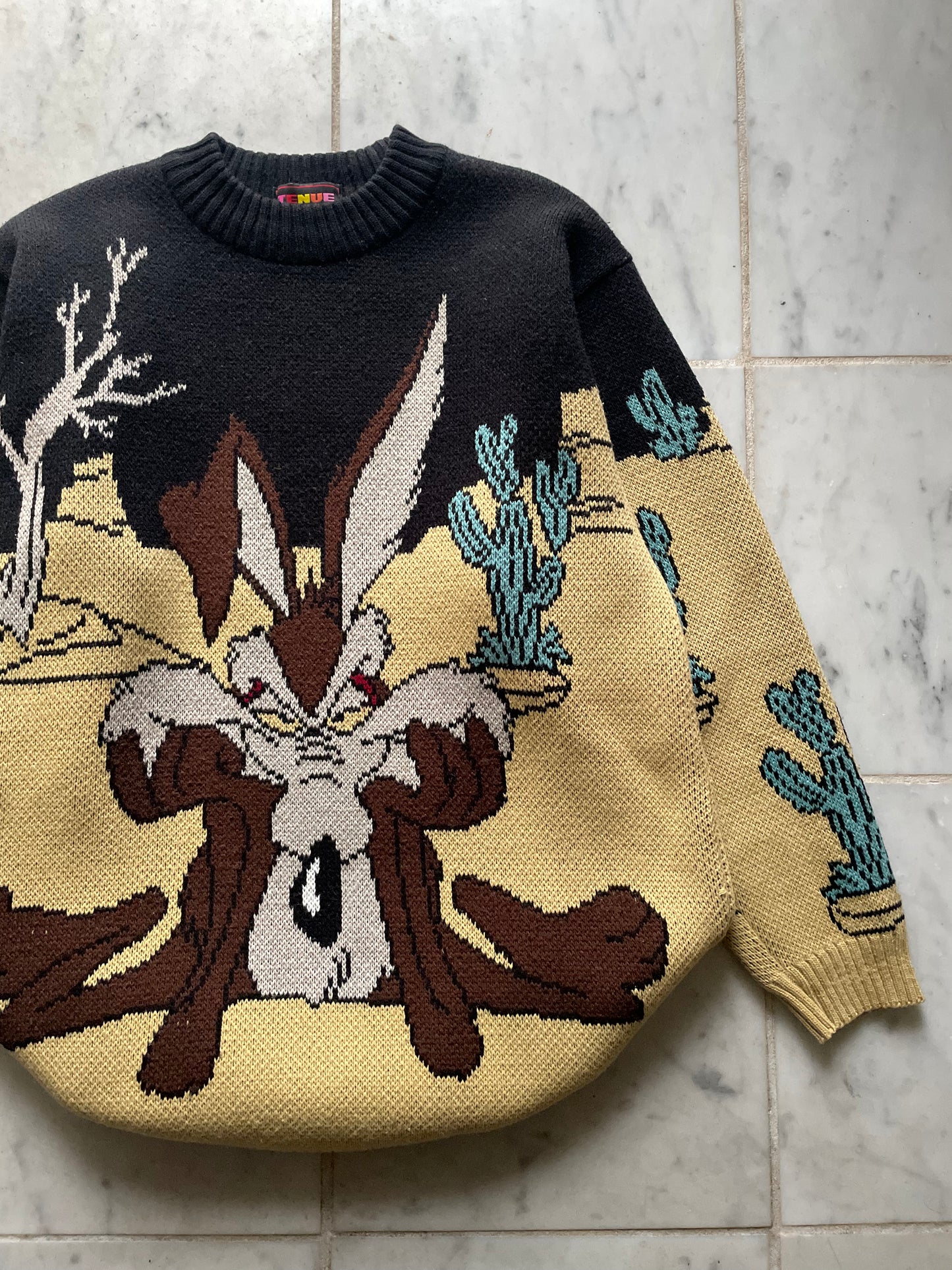 LOONEY TUNES WILEY COYOTE KNIT JUMPER - LARGE