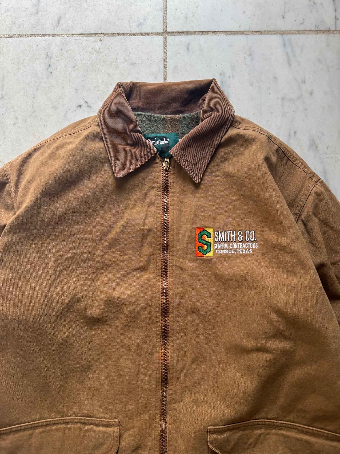 DUNBROOKE TAN CHORE JACKET - LARGE