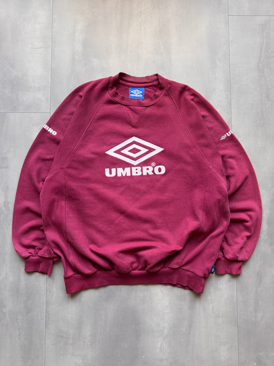 VINTAGE UMBRO MAROON SWEATER - L