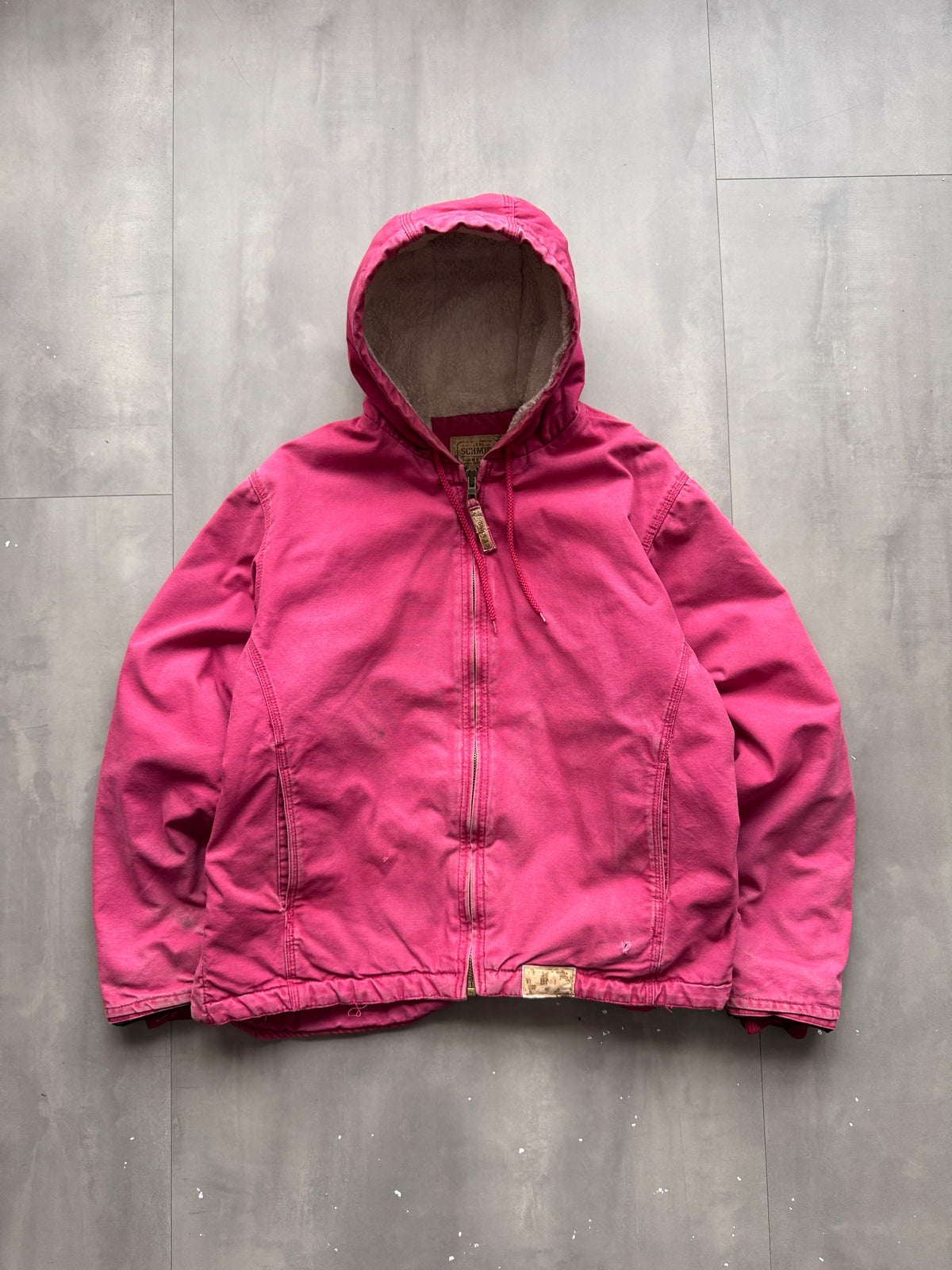 VINTAGE SMITHS PINK SHERPA LINED ACTIVE JACKET - M