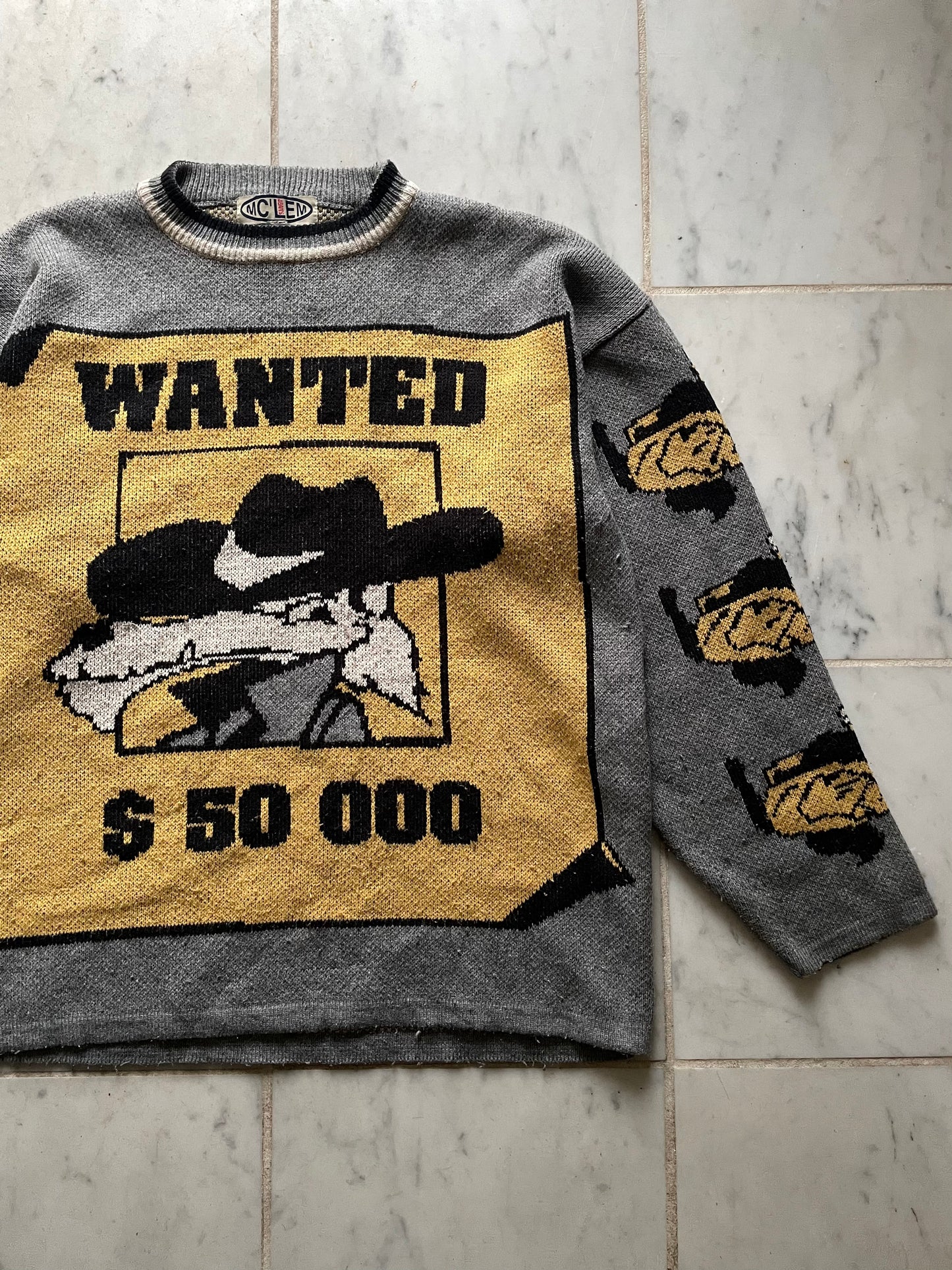 MC LEM WANTED 50K KNIT JUMPER - LARGE