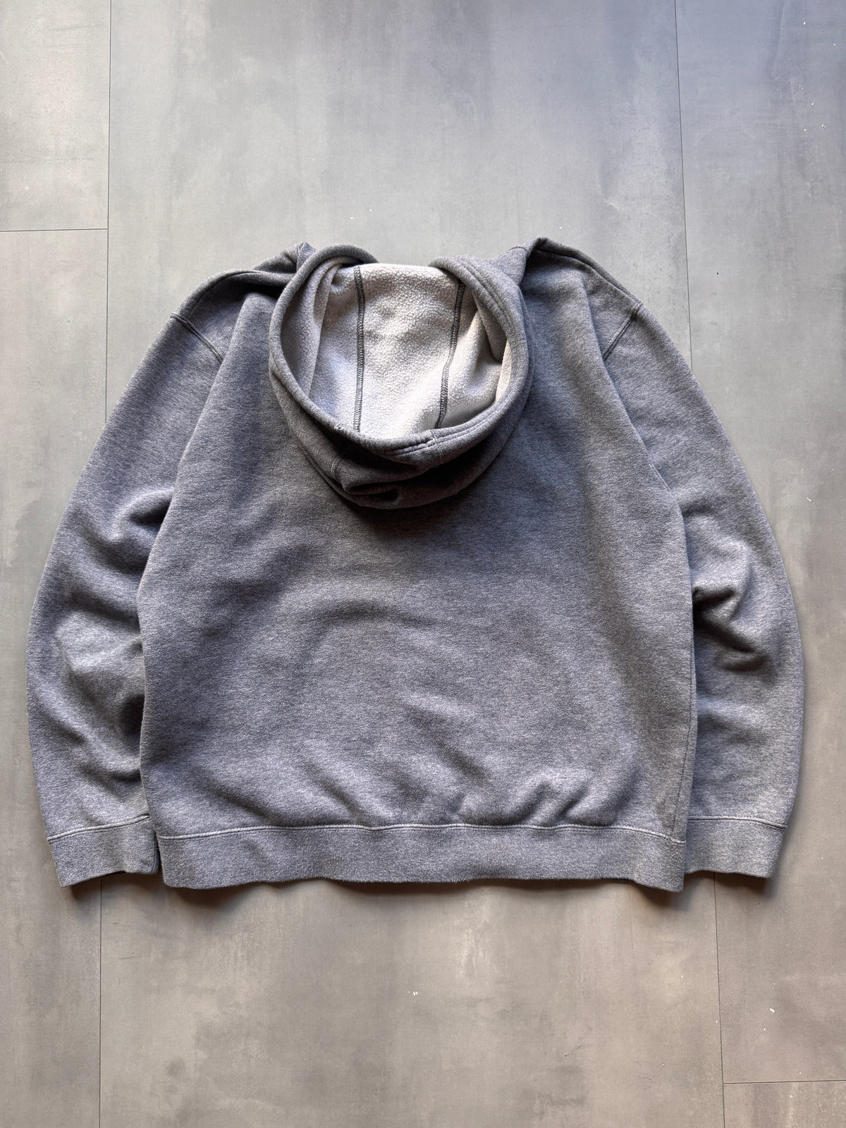 VINTAGE RUSSELL ATHLETIC GREY ZIP UP HOODIE - L