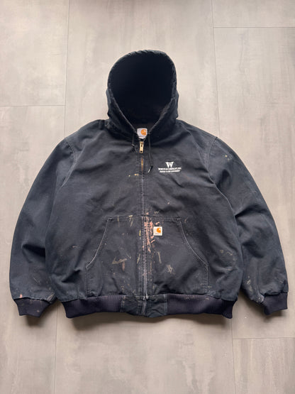 VINTAGE CARHARTT BLACK ACTIVE JACKET - XL
