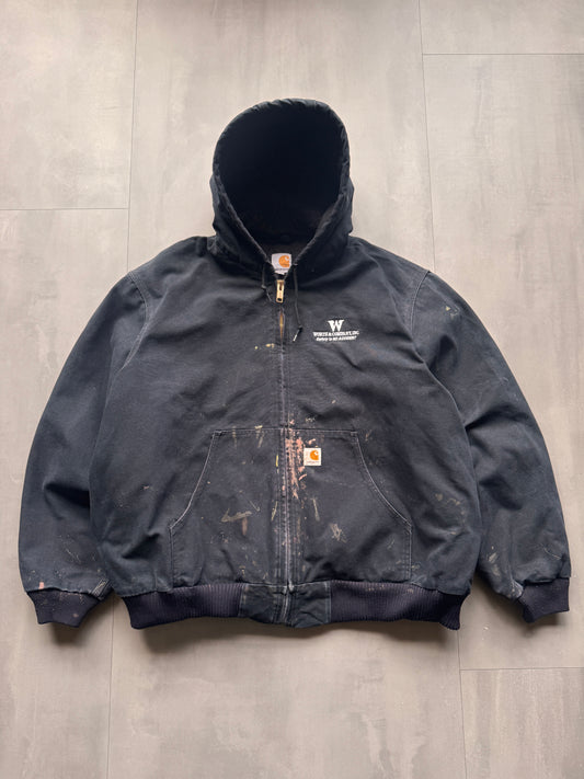 VINTAGE CARHARTT BLACK ACTIVE JACKET - XL