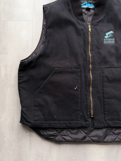 VINTAGE TRI-MOUNTAIN BLACK WORK GILET - XXL
