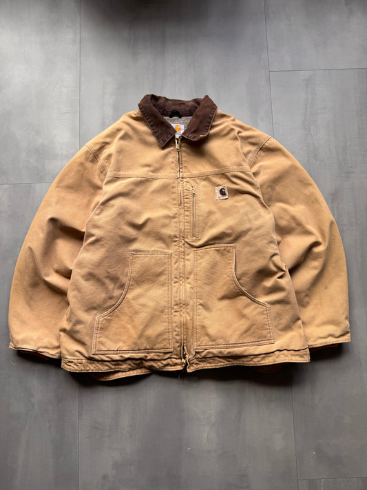 VINTAGE CARHARTT SHERPA LINED TAN ARCTIC JACKET - XXL