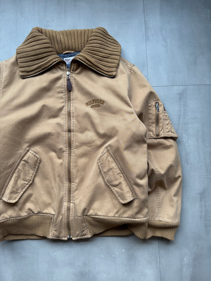 VINTAGE TOMMY HILFIGER BROWN JACKET - XL