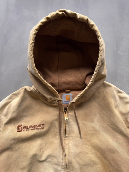 VINTAGE CARHARTT TAN FADED ACTIVE JACKET - XL