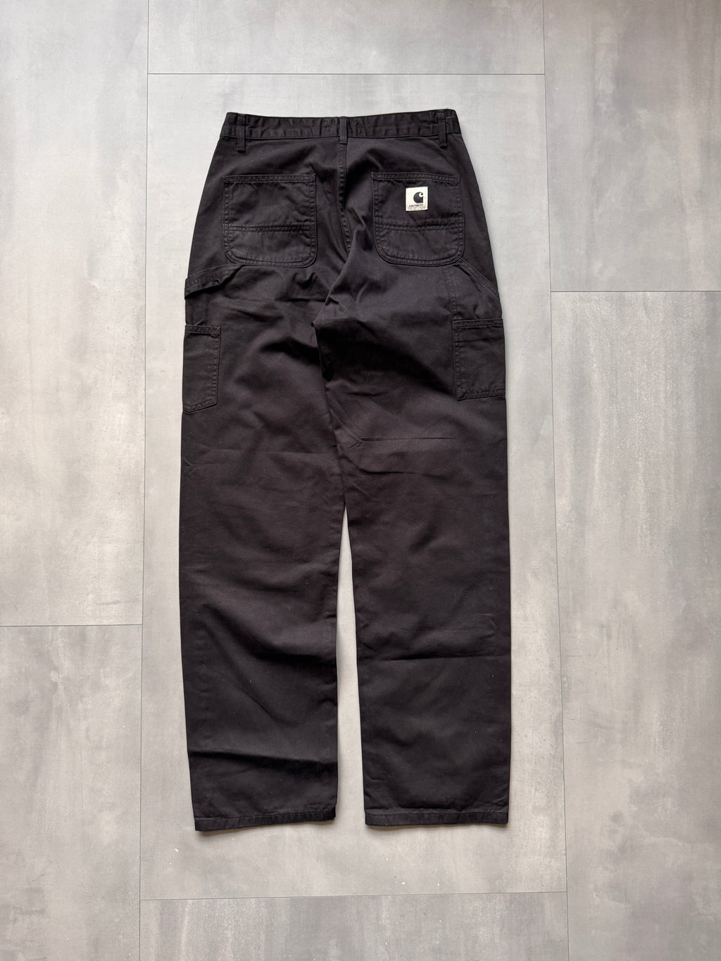 CARHARTT WIP BLACK CARPENTER PANTS - 25