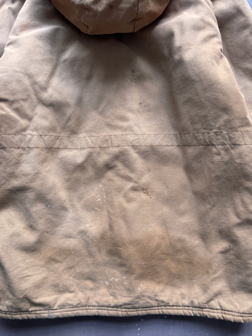 VINTAGE WORK KING TAN HOODED WORK JACKET - M