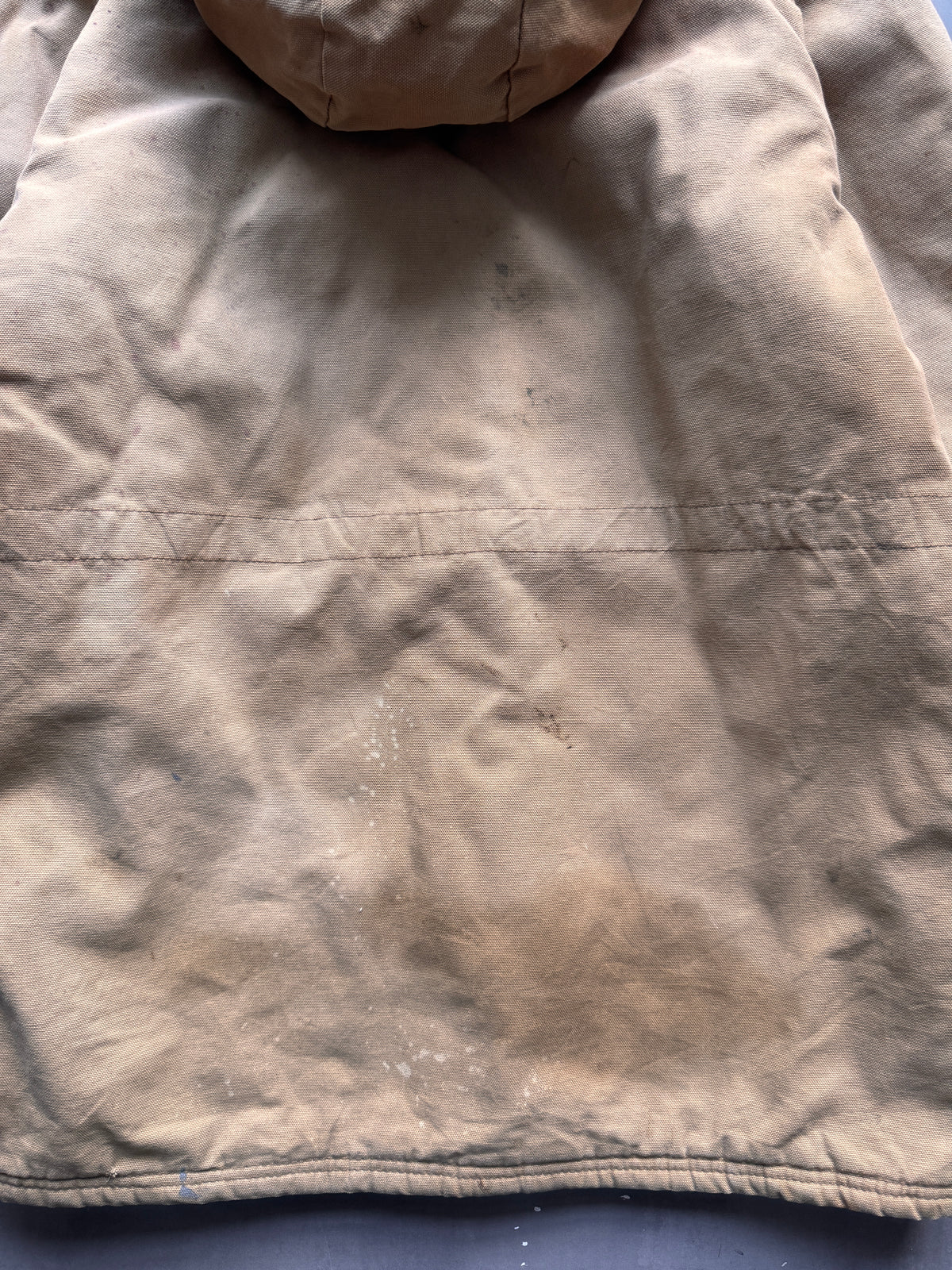 VINTAGE WORK KING TAN HOODED WORK JACKET - M