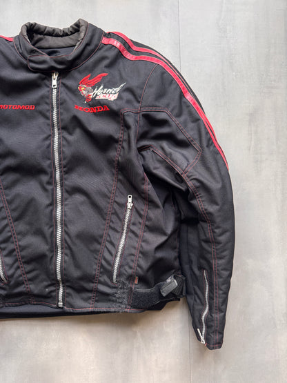 VINTAGE HONDA HORNET CUP BLACK MOTORCYCLE JACKET - L
