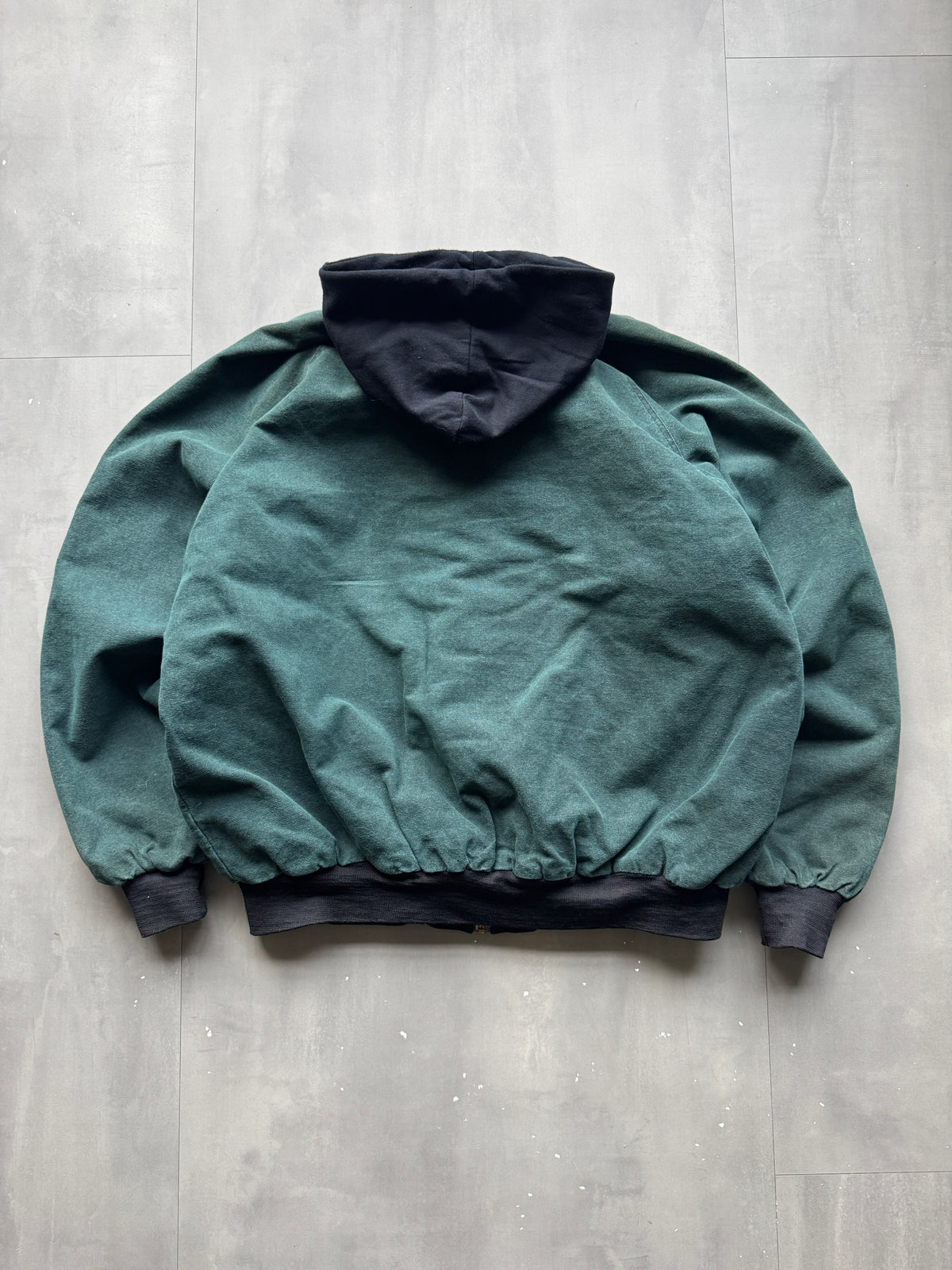 VINTAGE FADED GREEN WORKWEAR JACKET - XL