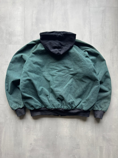 VINTAGE FADED GREEN WORKWEAR JACKET - XL
