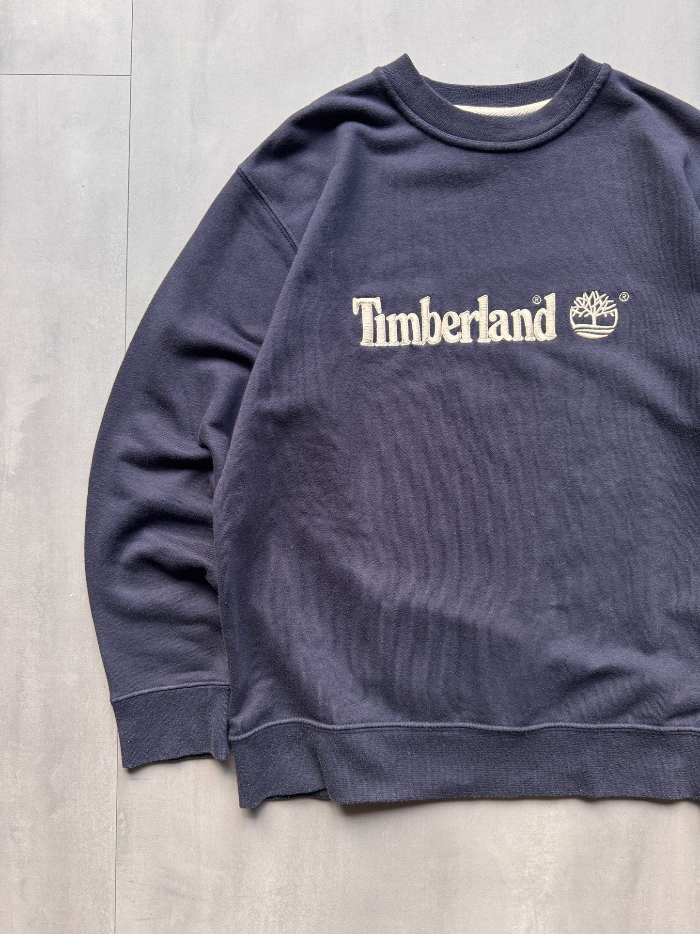 VINTAGE TIMBERLAND NAVY SWEATER - S
