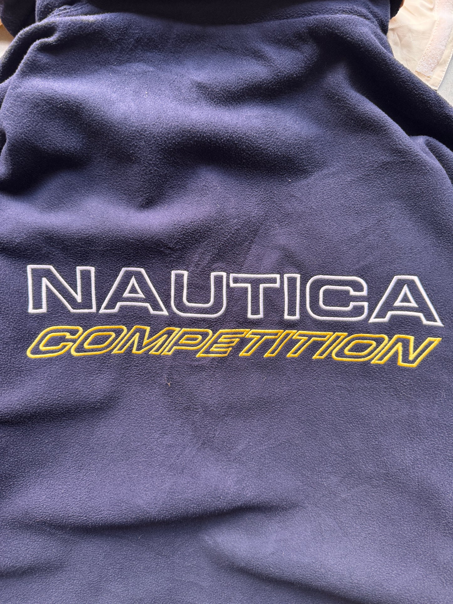 VINTAGE NAUTICA COMPETITION REVERSIBLE FLEECE LINED JACKET - XL