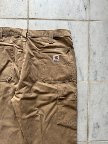 CARHARTT TAN LINED WORK PANTS - 34x36