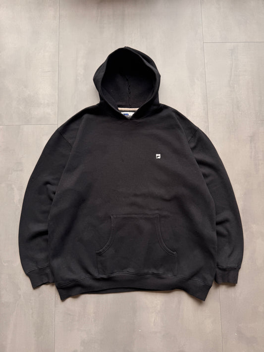 VINTAGE FILA BLACK HOODIE - XL