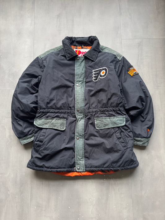 VINTAGE NHL PRO PLAYER PHILADELPHIA FLYERS PADDED JACKET - XL