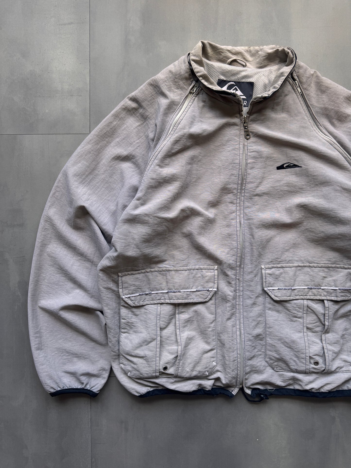 VINTAGE QUICKSILVER GREY JACKET - L