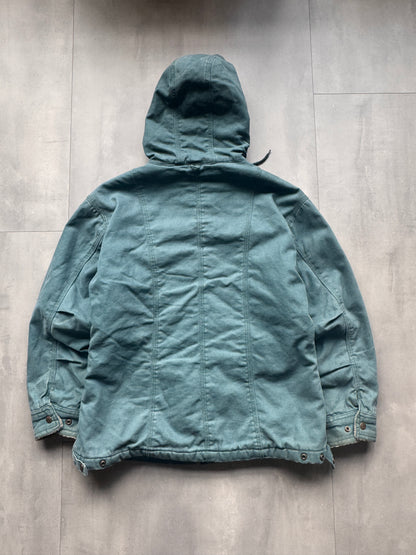 VINTAGE FADED GREEN SHERPA LINED ACTIVE JACKET - L