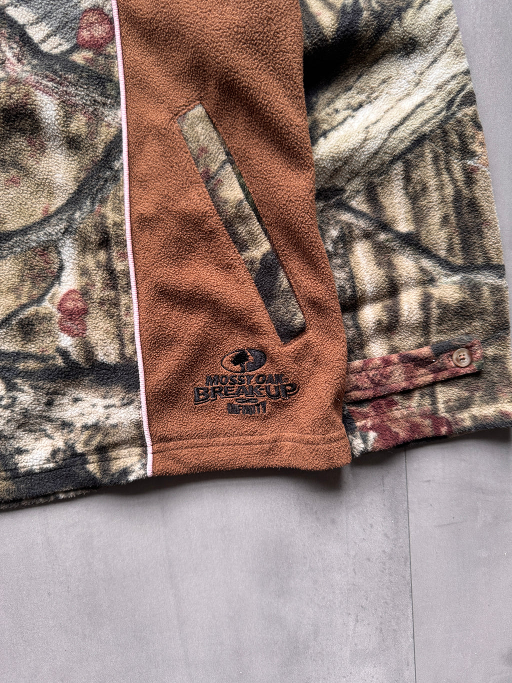 VINTAGE REALTREE MOSSY OAK 1/4 ZIP FLEECE - XSMALL