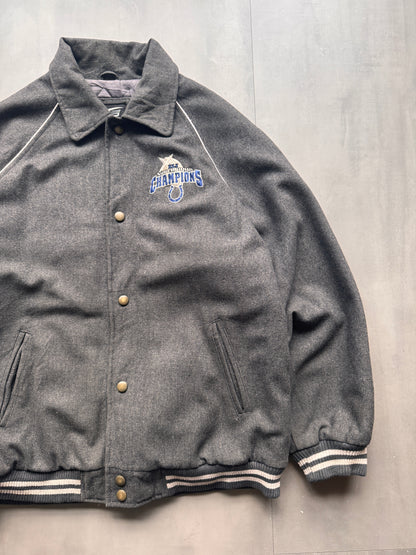 VINTAGE NFL INDIANAPOLIS COLTS GREY WOOL VARSITY JACKET - XXL