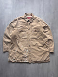 VINTAGE IZOD TAN WORKWEAR SHIRT - XL