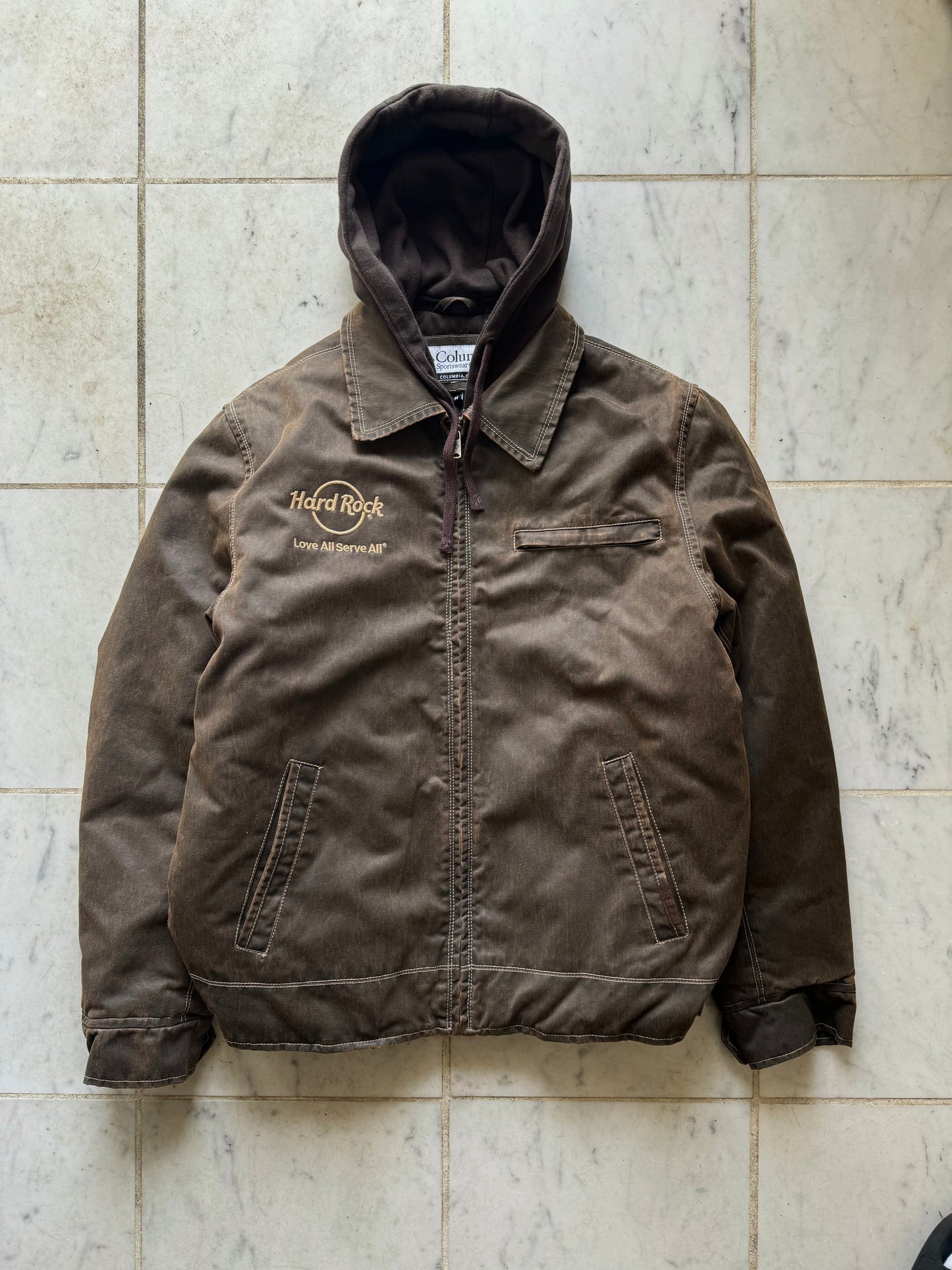 COLUMBIA X HARD ROCK BROWN JACKET - MEDIUM/LARGE