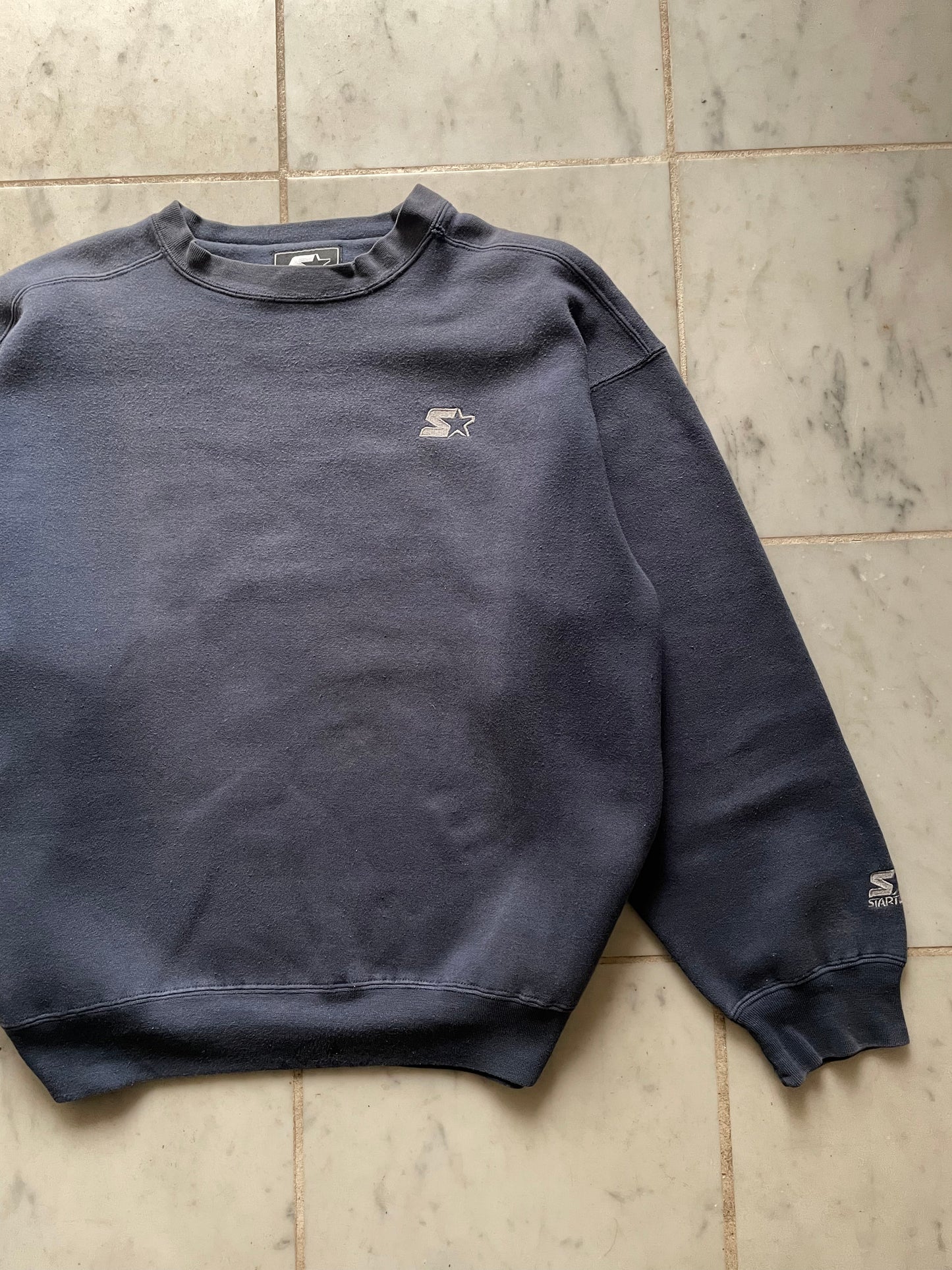 STARTER BLUE FADED SWEATER - LARGE